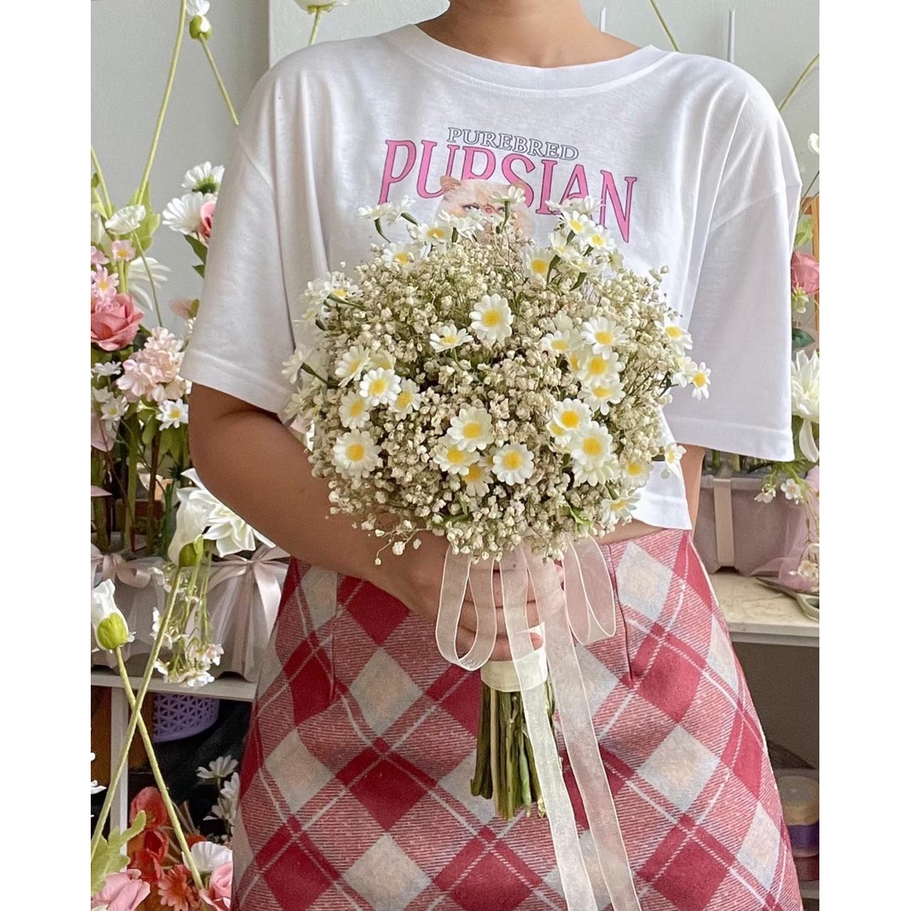 ช่อดอกไม้แห้งดอกไม้พรีเวดดิ้ง(ทักแจ้งวันใช้ก่อนสั่งนะคะเผื่อคิวไม่ทันค่า)
