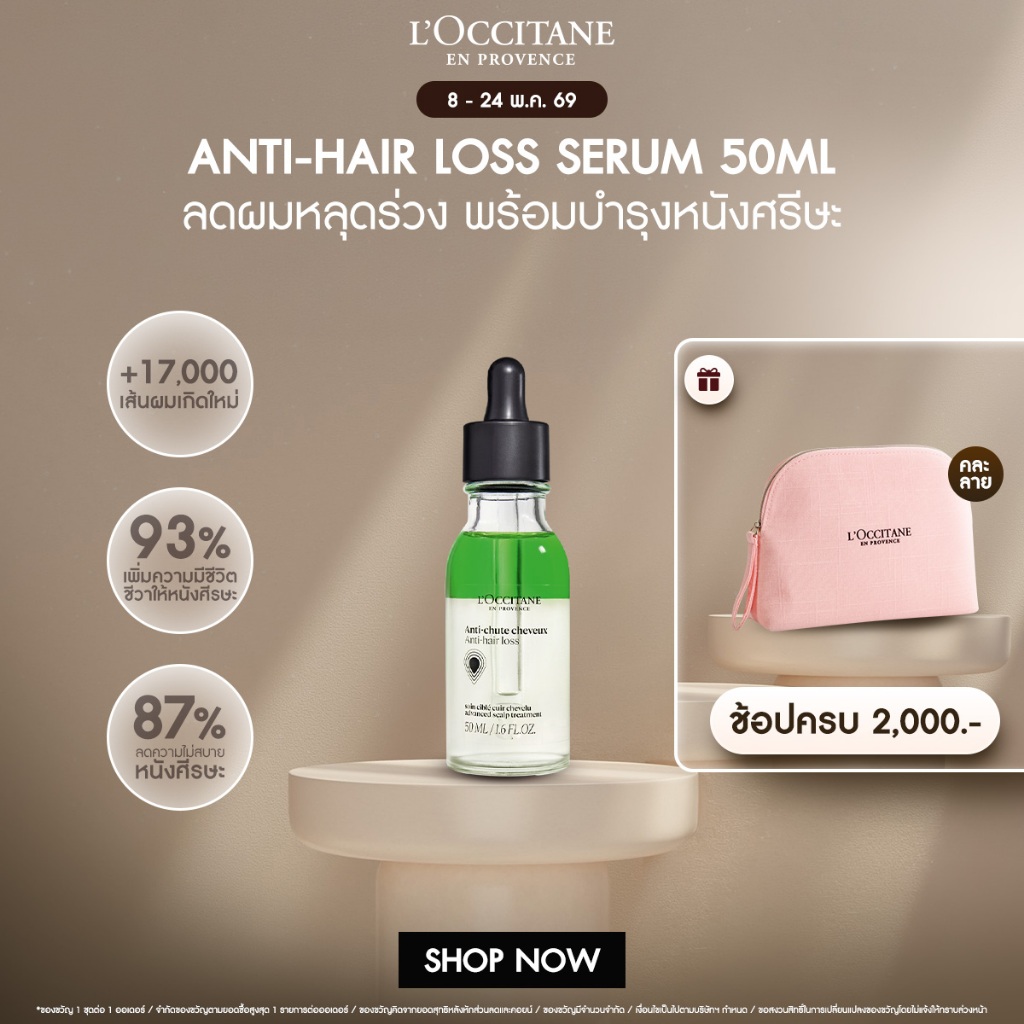 [New Packaging!] Anti-Hair Loss Serum 50ml ล็อกซิทาน แอนตี้ แฮร์ลอส เซรั่ม ลดผมหลุดร่วง เพิ่มผมเกิดใหม่