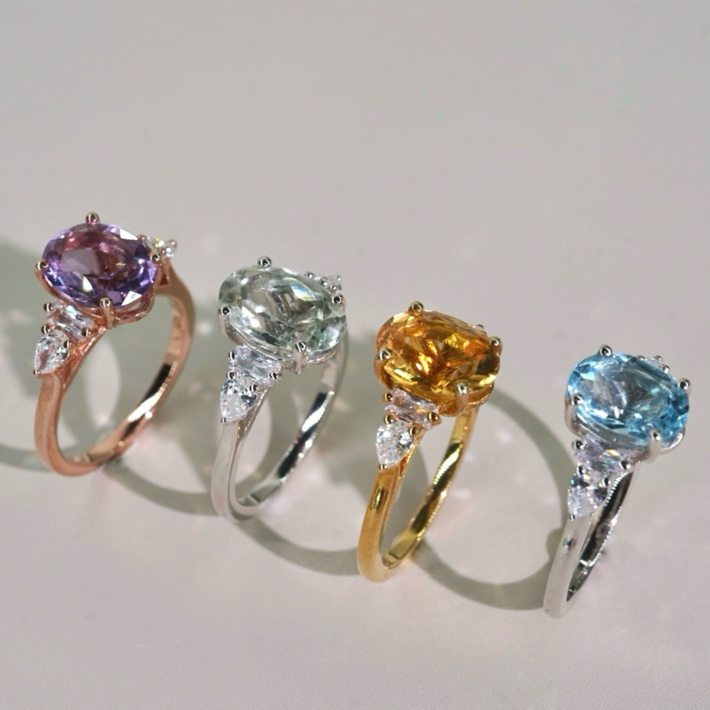 ThantaraGems แหวนพลอยแท้ เงินแท้ Elysian Oval Ring ( TG-R009 ) **แจ้งไซต์ในแชท**