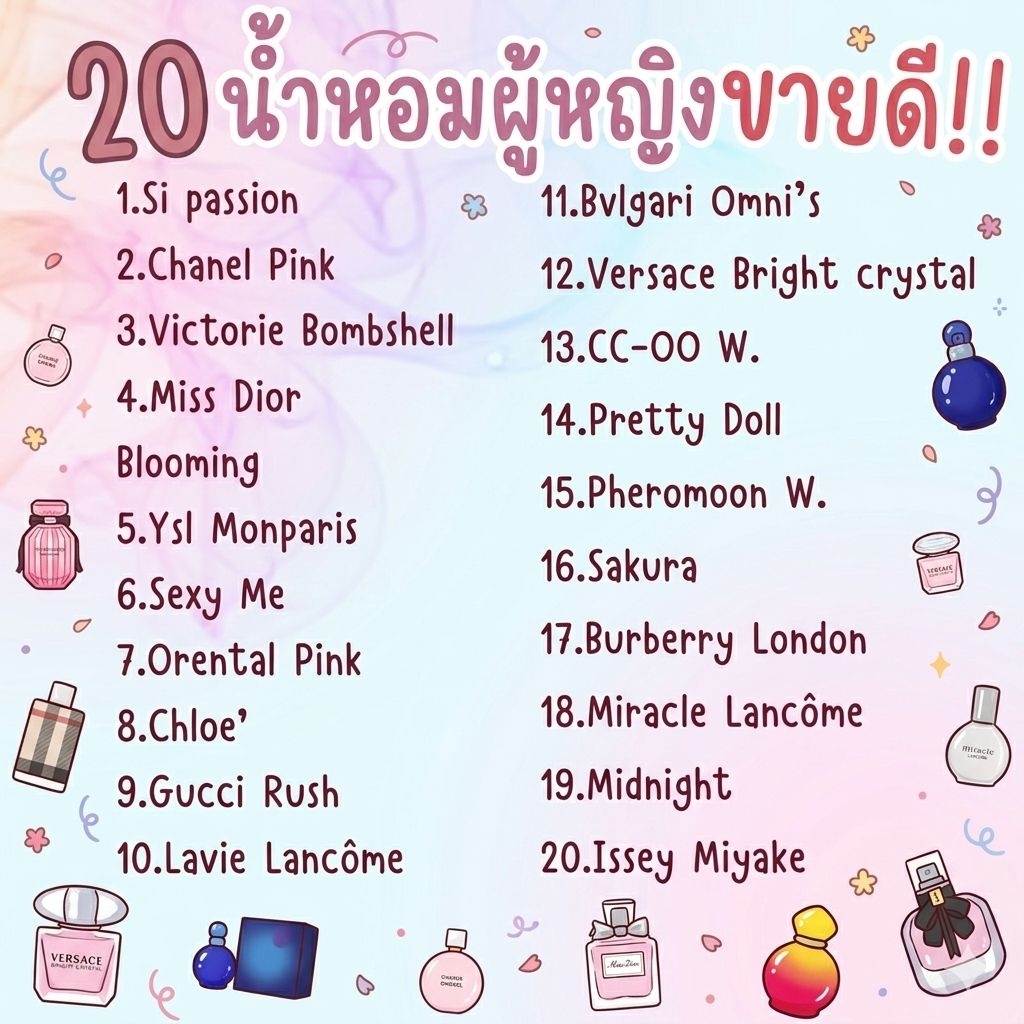 น้ำหอมสำหรับผู้หญิง กลิ่นหน้ารัก ลูกคุณหนู ขนาด 10 มล.