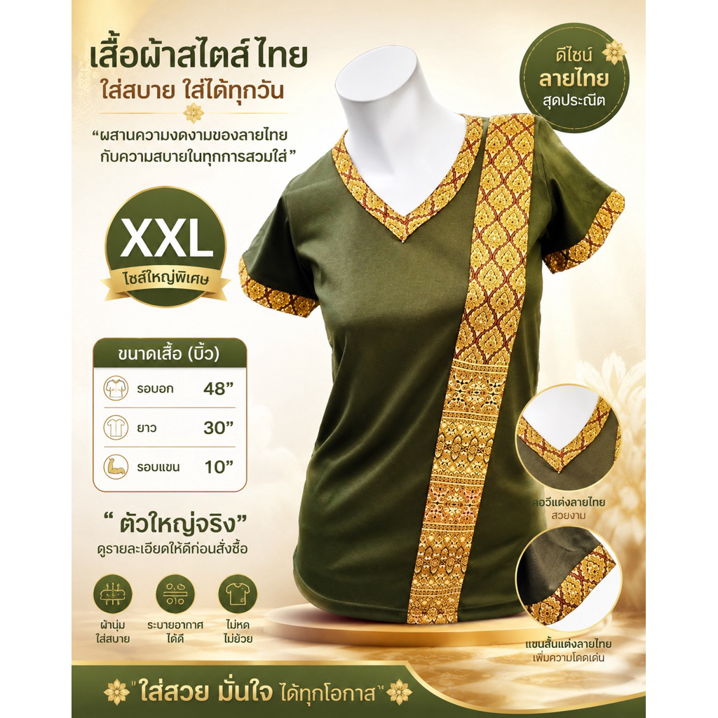 🌈เสื้อยืดสปาอก 48 นิ้ว🌈ตัวใหญ่มากวัดรอบอกให้ดีก่อนสั่งซื้อ
