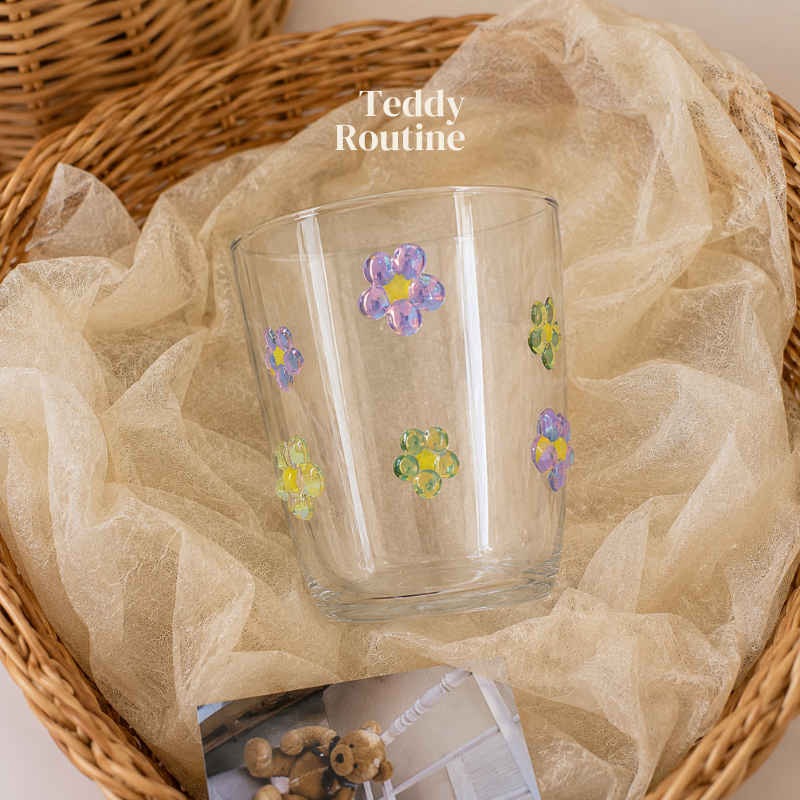 Pre10-14วัน🌸 Blossom Glass แก้วมัทฉะ แก้วกาแฟ แก้วแชมเปญ Premium quality ลายHandmade สุดคิ้วท์