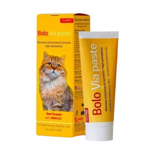 Bolovia ขนาด 50 กรัม อาหารเสริมสำหรับแมว สูตรเจลป้องกันแลำกำจัดก้อนขน
