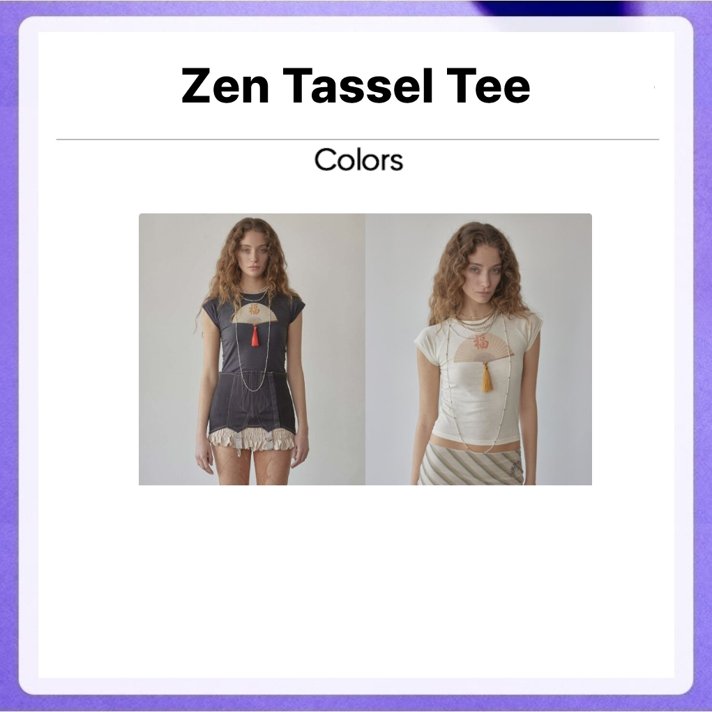 Sculptor Zen Tassel Tee (Charcoal)