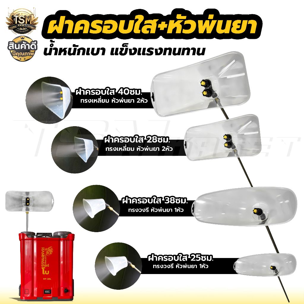 หัวฉีดครอบพ่นยา (หัวฉีกกันลม) ฝาครอบพ่นยา หัวครอบพ่นยา น้ำหนักเบา แข็งแรง พลาสติกเกดรA