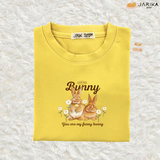 Jarikashop - เสื้อยืดลาย Rabbit garden ( งานป้าย.. Jarika ) ( จ165 )( 2/2 )
