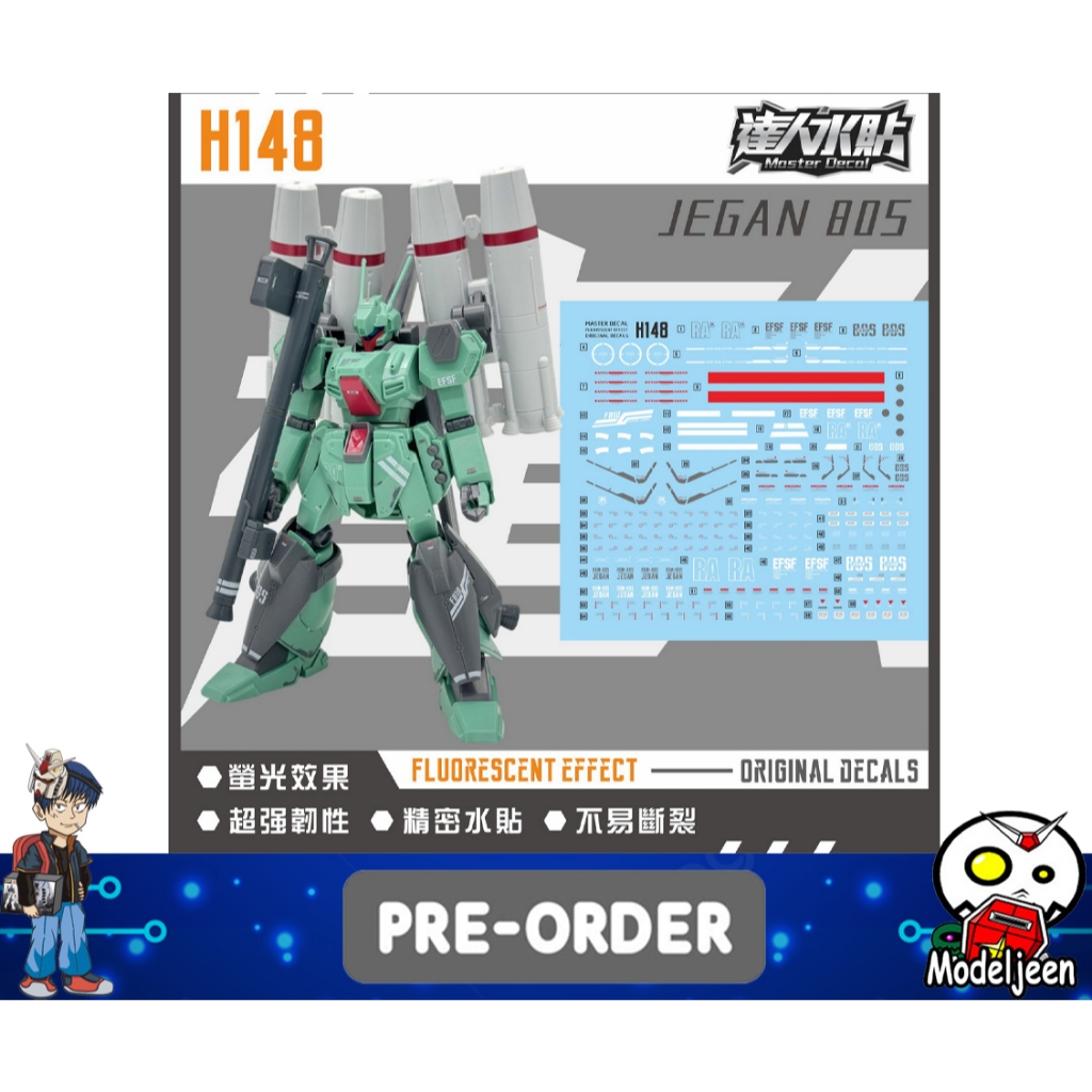 Preorder (Master Decal) Water Decal H148 HG1/144 RGM-89S Stark Jegan