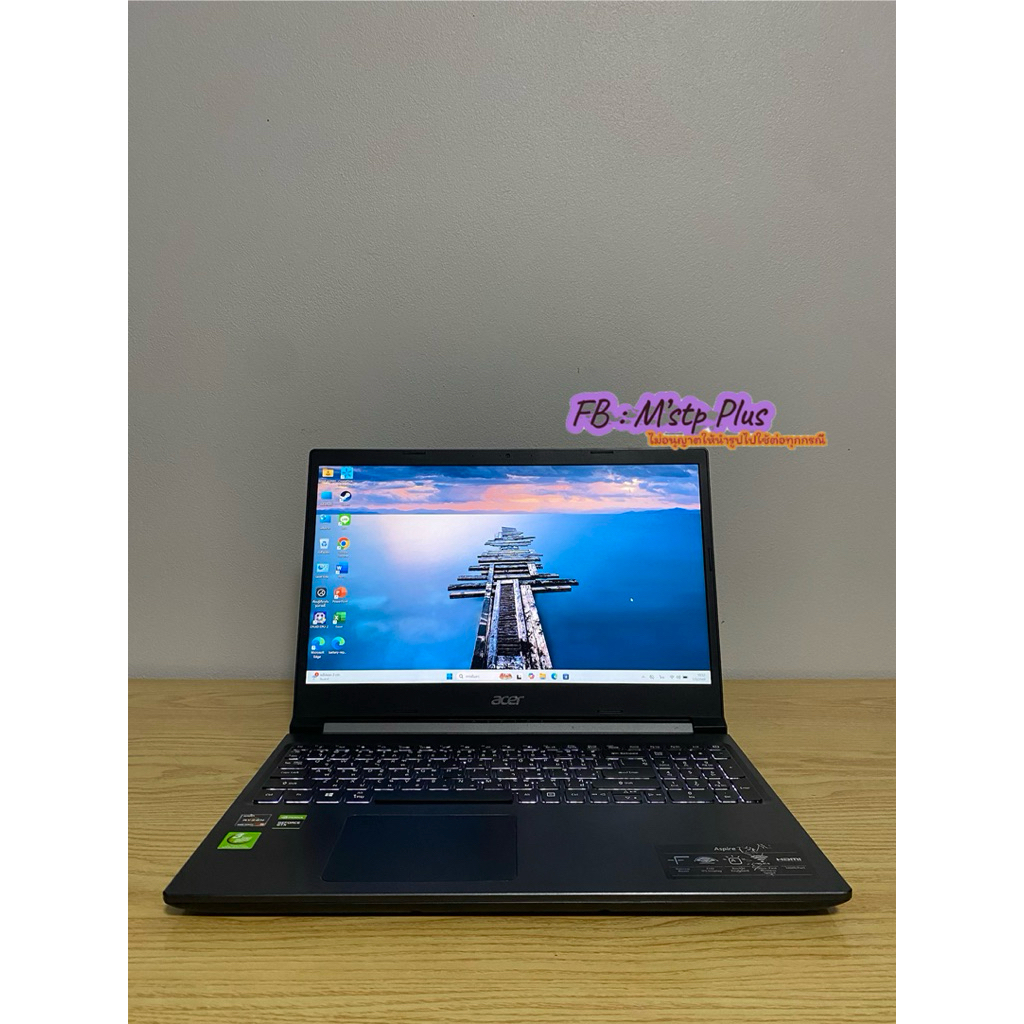 Acer Aspire7 Cpu Ryzen5-5500U/ GTX1650 4GB/ RAM 16GB DDR4 3200MHz/ SSD 250GB M.2/ 15.6" FHD IPS 144H