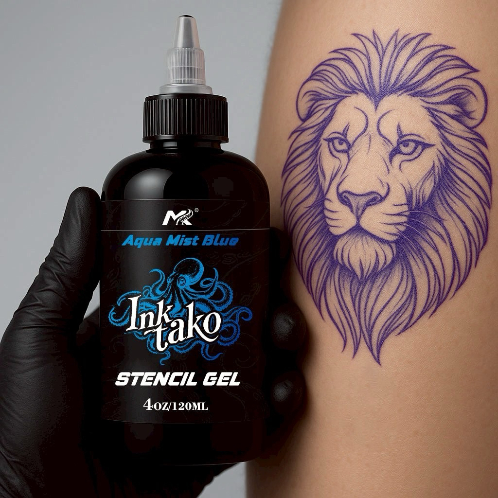 เจลลอกลายสัก InkTako Stencil Gel น้ำยาลอกลาย ติดทน ลายเส้นคมชัด เช็ดไม่หลุด อุปกรณ์สักลาย (4oz / 8oz)