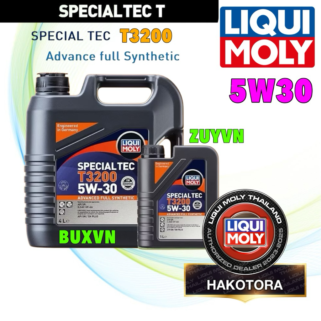 น้ำมันเครื่อง สังเคราะห์ เบนซิน LIQUI MOLY SPECIAL TEC T3200 5W30 ระยะ 15,000 กิโล