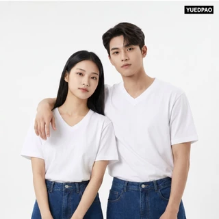 Yuedpao Ultrasoft Non-Iron (Unisex) - V Neck สี White เสื้อยืดคอวี สีขาว ผ้านุ่ม ใส่สบาย ไม่ย้วย ยับยาก ไม่ต้องรีด