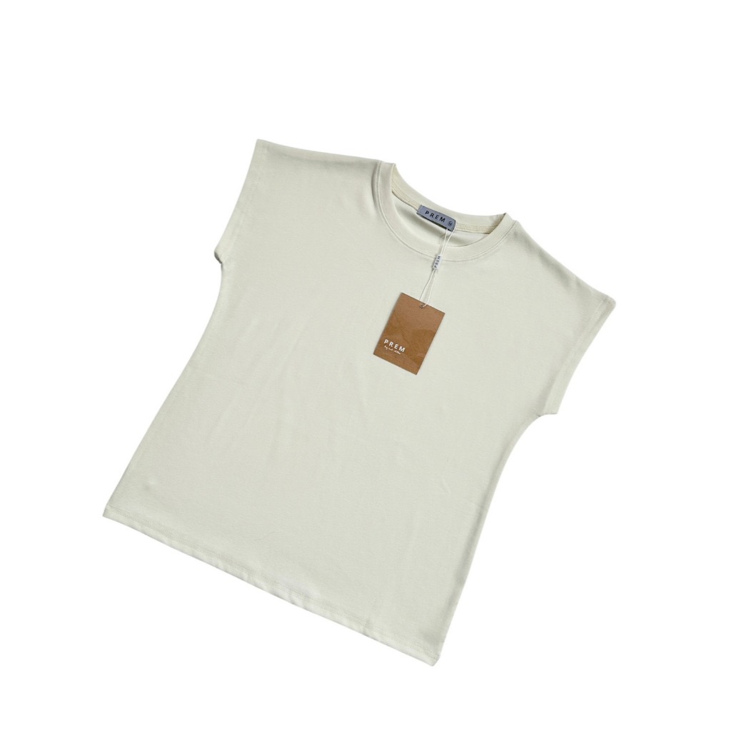 PREM เสื้อยืดคอกลมแขนกุด คอตตอน 100% สำหรับผู้หญิง ใส่สบาย M-XXL #8801