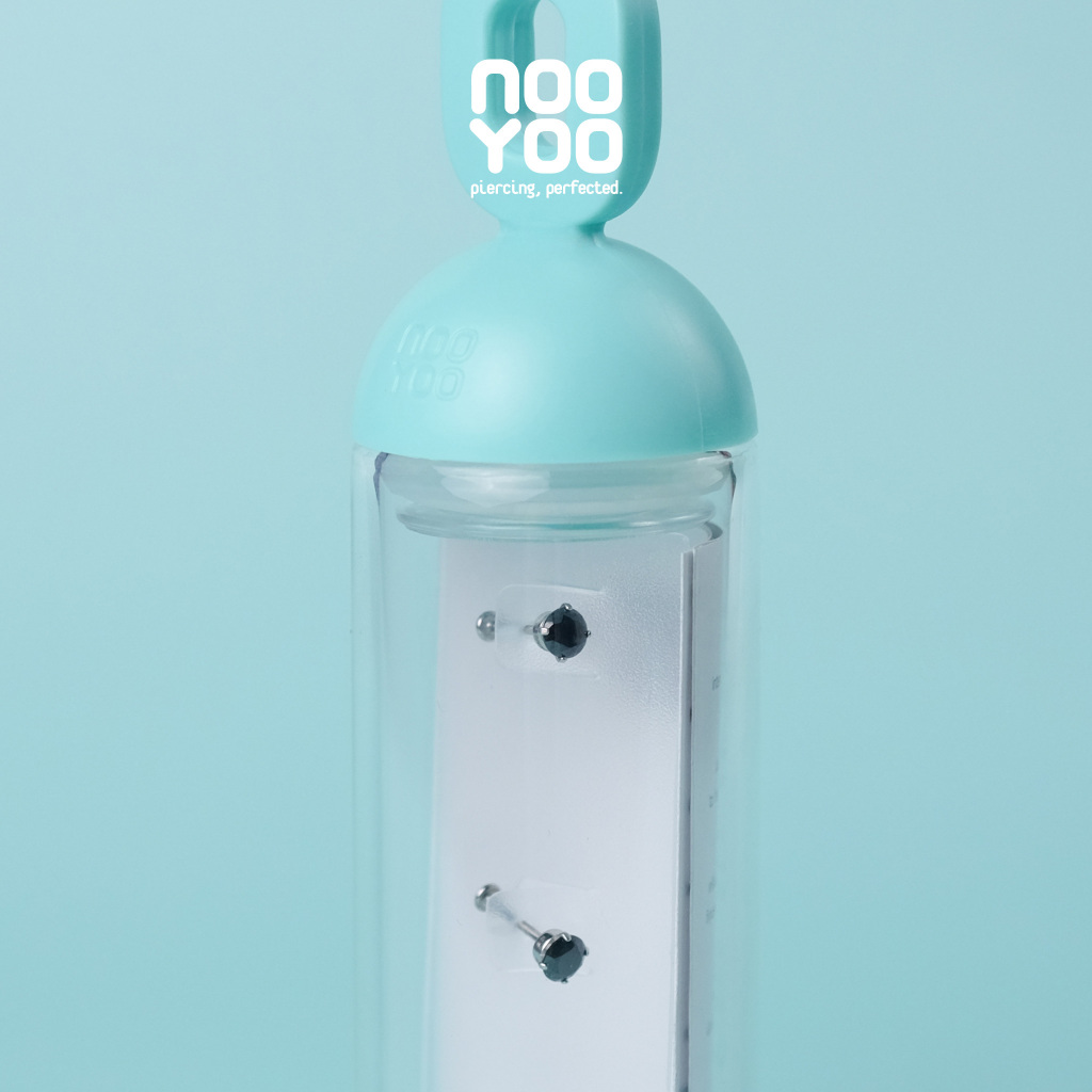 NooYoo حلق زركون أسود 4 مم Premium — صورة 3