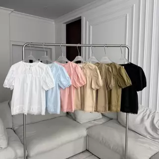 PT386 เสื้อแขนตุ๊กตาแต่งขอบลูกไม้ PROMTHONG