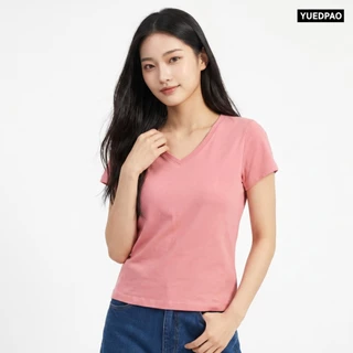 Yuedpao Ultrasoft Non-Iron 2026 (Women) - V Neck เสื้อยืดคอวีผู้หญิง สีพื้น ผ้านุ่ม ใส่สบาย ไม่ต้องรีด Set Colorful