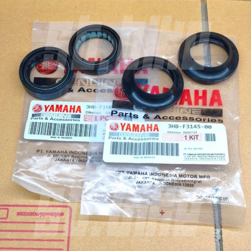 ซีลโช๊คหน้า + ยางกันฝุ่น 2ชิ้น YAMAHA NMAX (3HB-F3145-00) ของแท้ ใส่ได้กับ ksr rxs rxz jr DT100 GTO RGV
