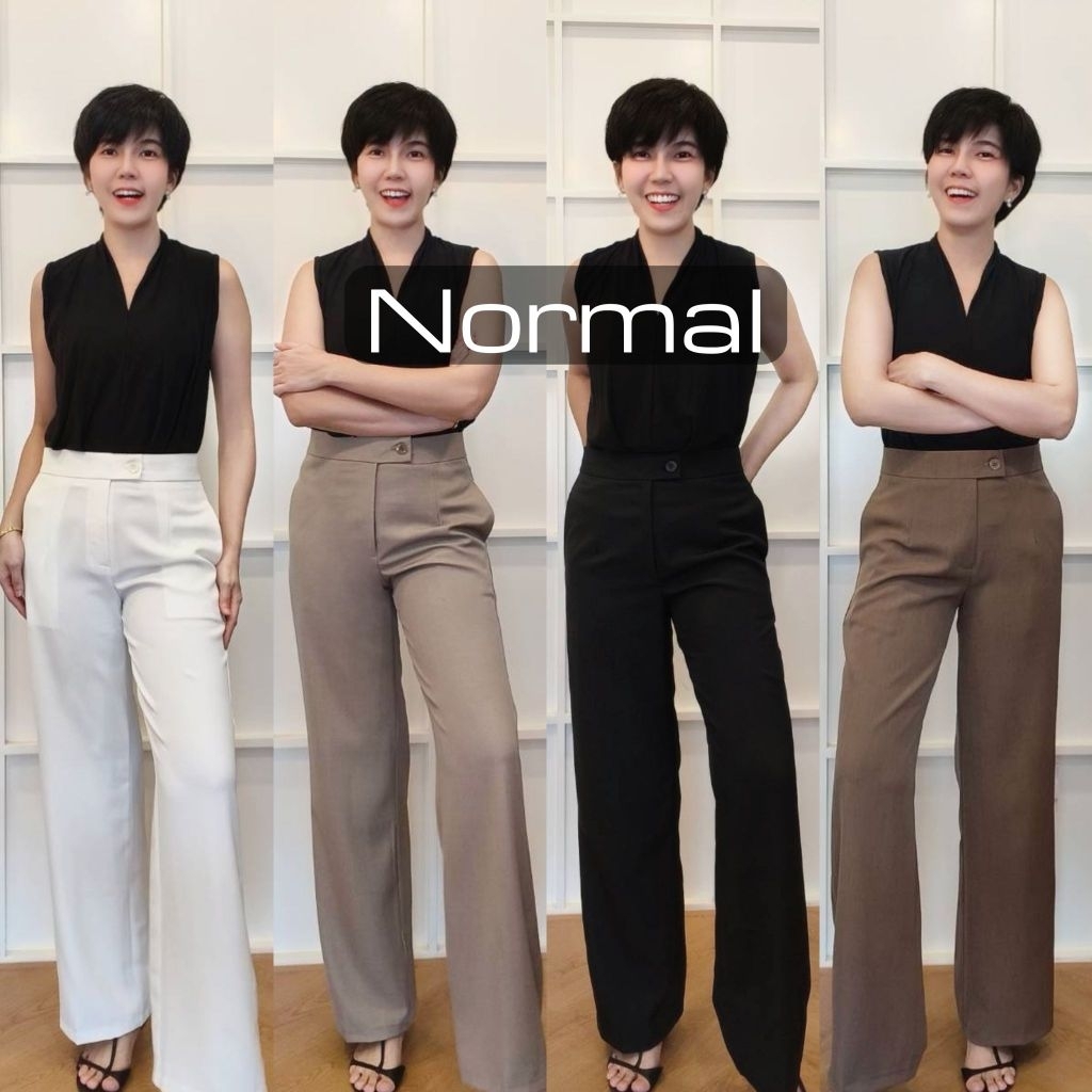 กางเกงขายาว รุ่น New Normal ทรงขากระบอกกลาง  แบรนด์ม๊าฟิตเปรี๊ยะ ขากระบอก ขาทรงตรง ผ้านุ่ม ทิ้งตัว