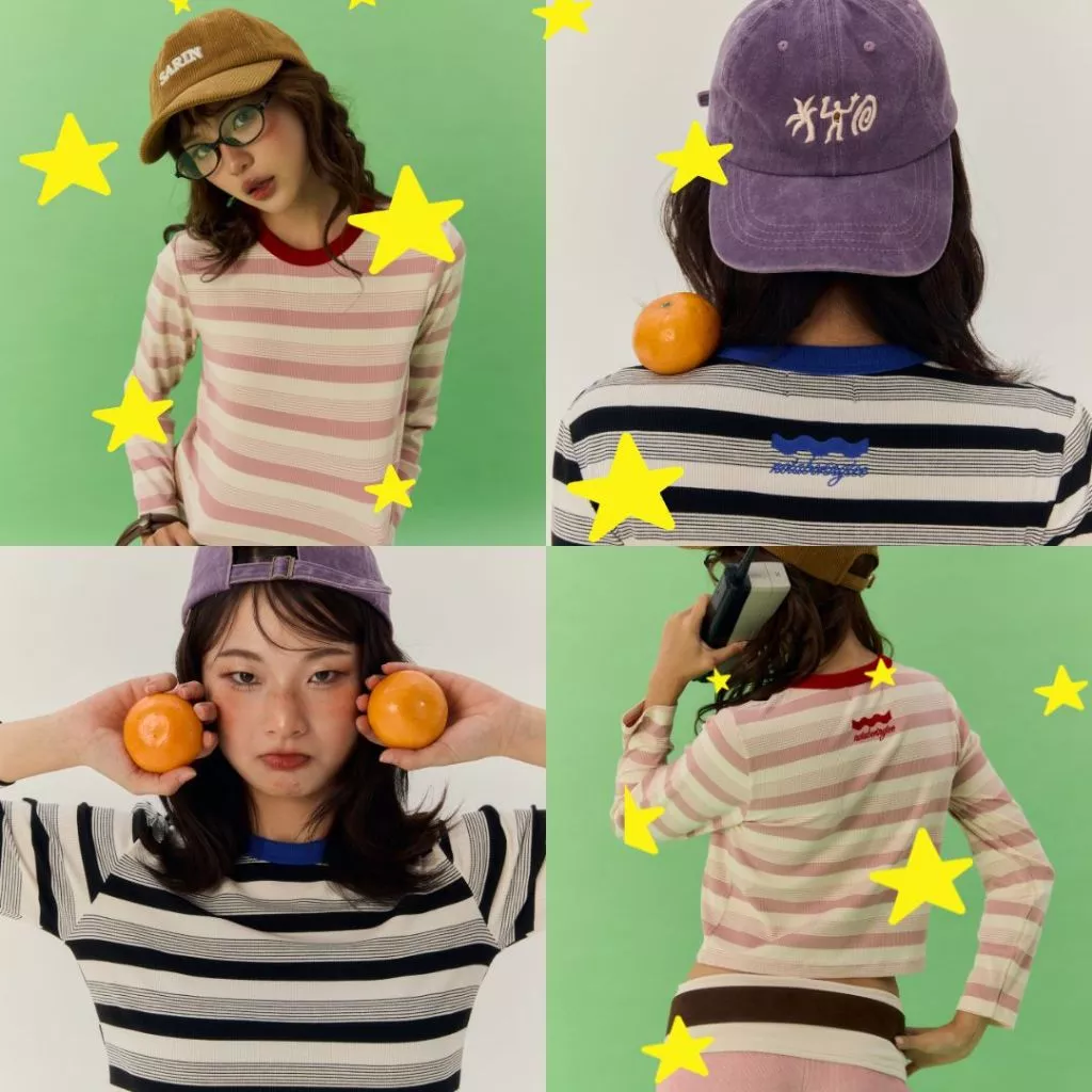 NOTABORINGTEE l ANNE l LINE COLLECTION 📏 เสื้อลายทางแขนยาวทรงสั้น 📐