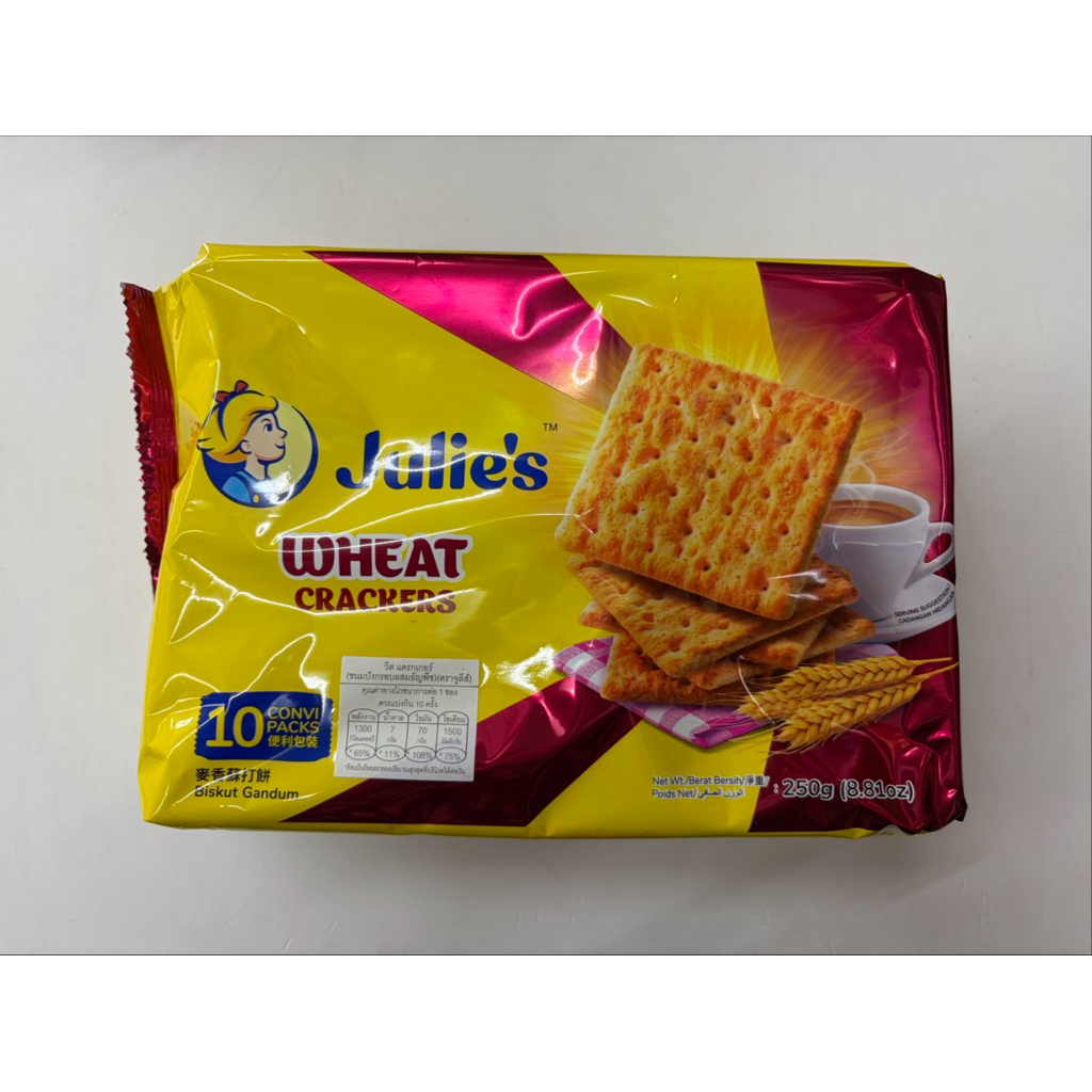 จูลี่ Wheat cracker 250g (10ซองเล็ก) 04/2027