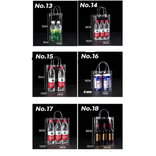 กระเป๋าถือ PVC แบบพลาสติกใส ใส่ของขวัญ สังฆทาน มีหลายไซส์ พร้อมส่ง