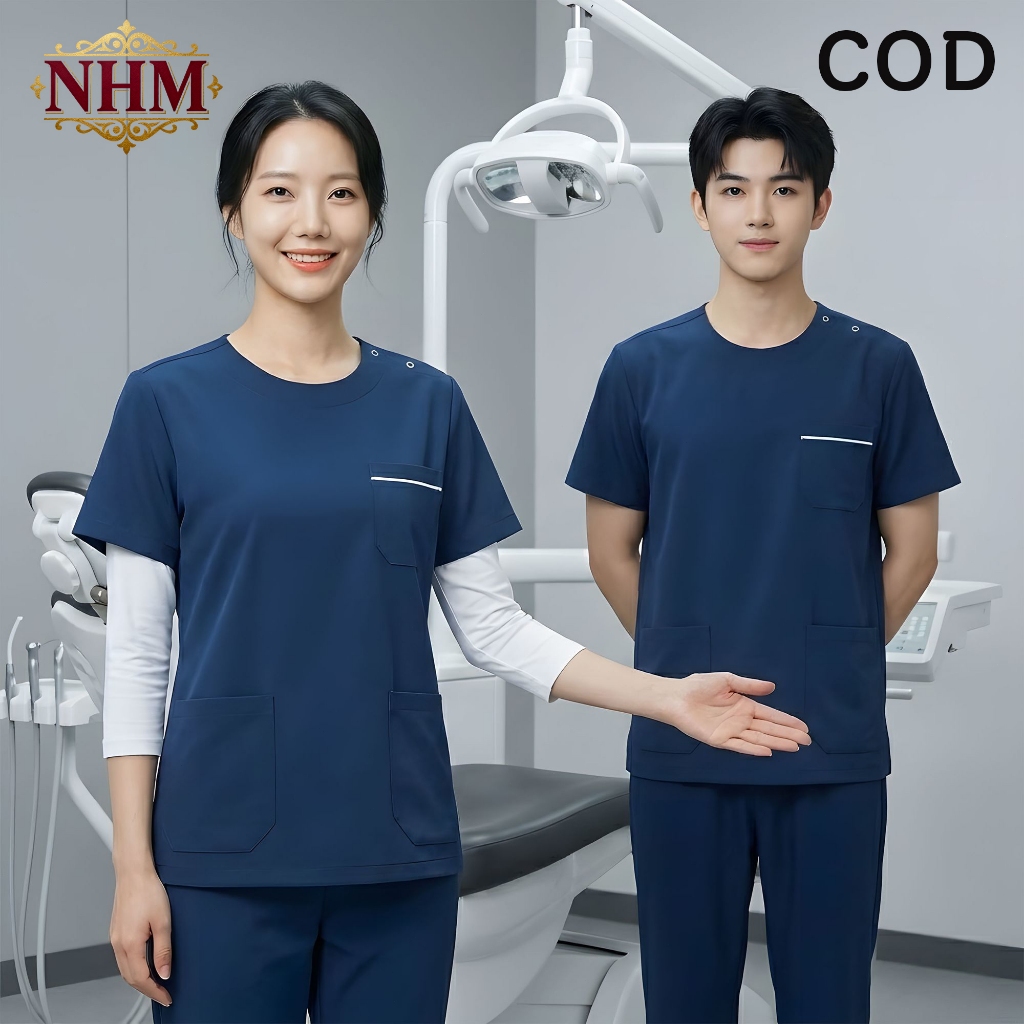 ส่งจากไทย🔥 （COD）รุ่นใหม่.เสื้อ+กางเกง🔥ชุดสครับ ชุดห้องผ่าตัดชุ ดพยาบาล ชุดแพทย์ ชุดเข้าเวร เสื้อคอวี