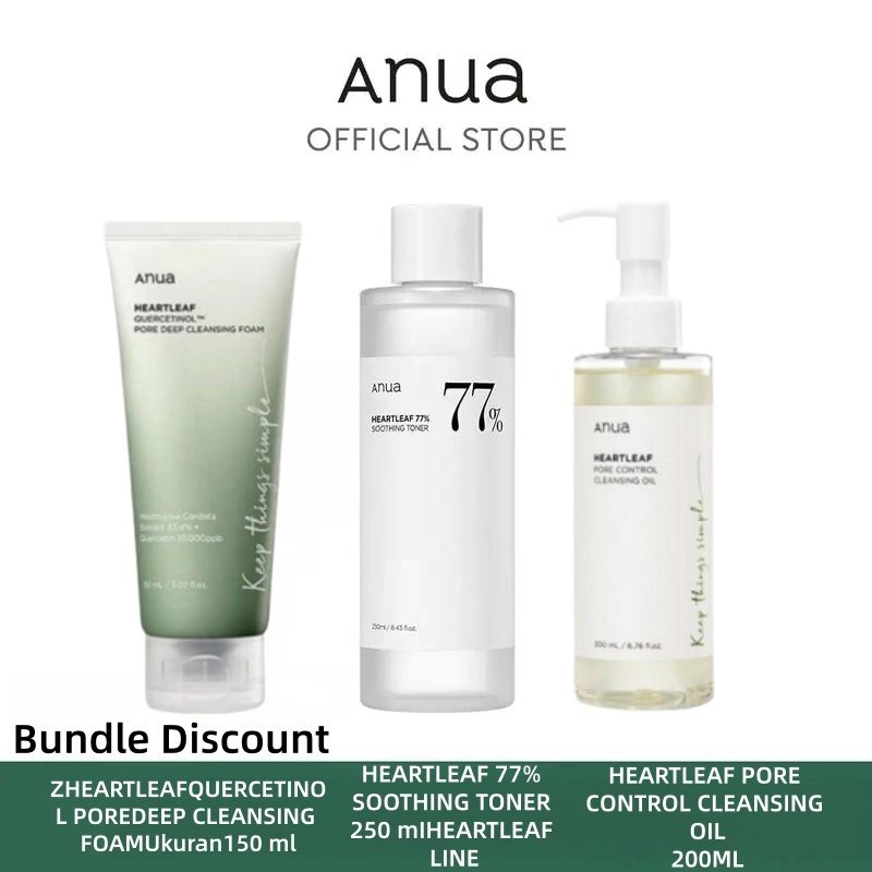 ANUA SET เมคอัพ รีมูฟเวอร์ ออยล์ โทนเนอร์ โฟมล้างหน้า