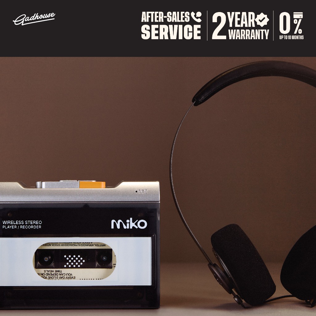 Gadhouse Miko x Wesley Headphone Set | เซ็ต Miko เครื่องเล่นเทป Bluetooth พกพาและ Wesley หูฟังมีสาย