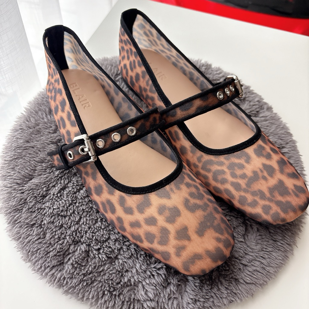 ส่งต่อ Blair Mesh leopard Melbourne รองเท้าแมรี่เจนผ้าตาข่ายลายเสือ