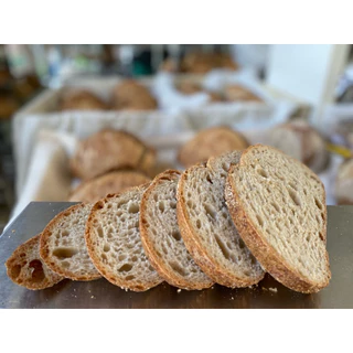 Whole Wheat Sourdough 600g. /300 g ขนมปัง ซาวโดวจ์ โฮลวีท แป้งสาลีไม่ขัดสี ยีสต์ธรรมชาติ #เจ#ไม่มีน้ำตาล#ไม่นม#ไม่น้ำมัน