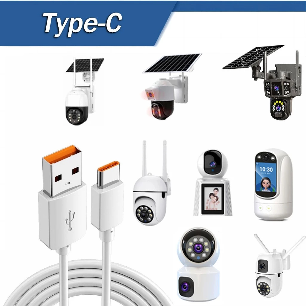 สายเคเบิลข้อมูล V380 ยาวพิเศษ 5 ม. Type-C พร้อมที่ชาร์จเร็ว สายไฟยาวพิเศษ