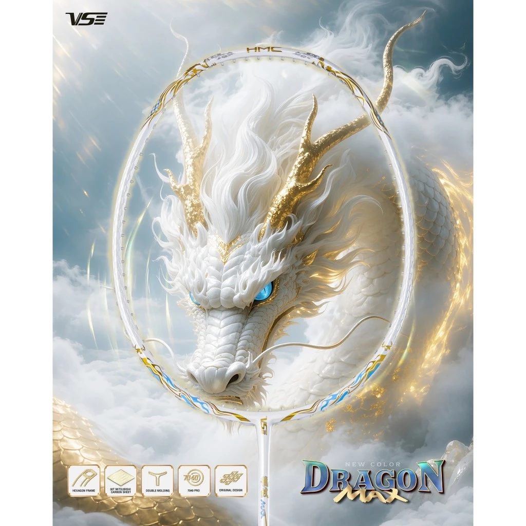 ไม้แบด VS รุ่น Dragon MAX WHITE,MAX, Dragon P ( ประกันบริษัทไทย 3 เดือน )