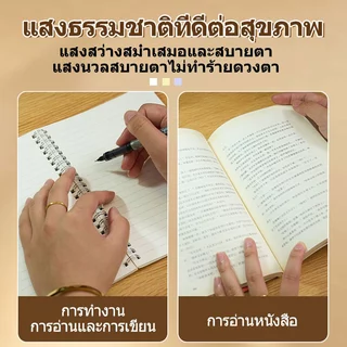 โคมไฟตั้งโต๊ะ โคมไฟอ่านหนังสือ LED ไฟมินิมอล มีแบตเตอรี่ในตัว ปรับแสงได้3สี รี่แสงได้