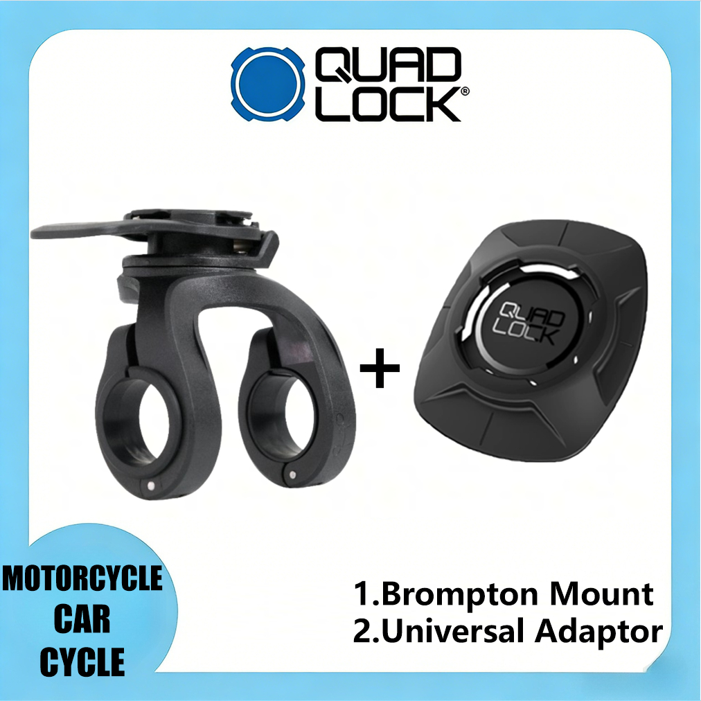 Quad Lock Brompton Mount จักรยานที่ถือโทรศัพท์และอะแดปเตอร์สากล Mount Cycling Phone Holders 2 รายการ