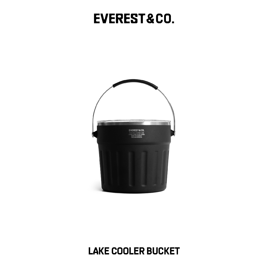 EVEREST&CO. Lake Cooler Bucket ถังแช่น้ำแข็งสแตนเลส ขนาด 7.7 ลิตร พร้อมฝาปิดTritan
