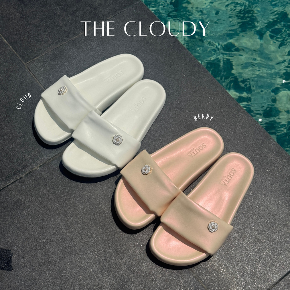 The Cloudy - Souta☁️ รองเท้าแฟชั่นผู้หญิง แบบสวม หนังนิ่ม พื้นนุ่ม >> ไซส์ 35-45*หน้าเท้าอวบแนะนำไซส์+1*