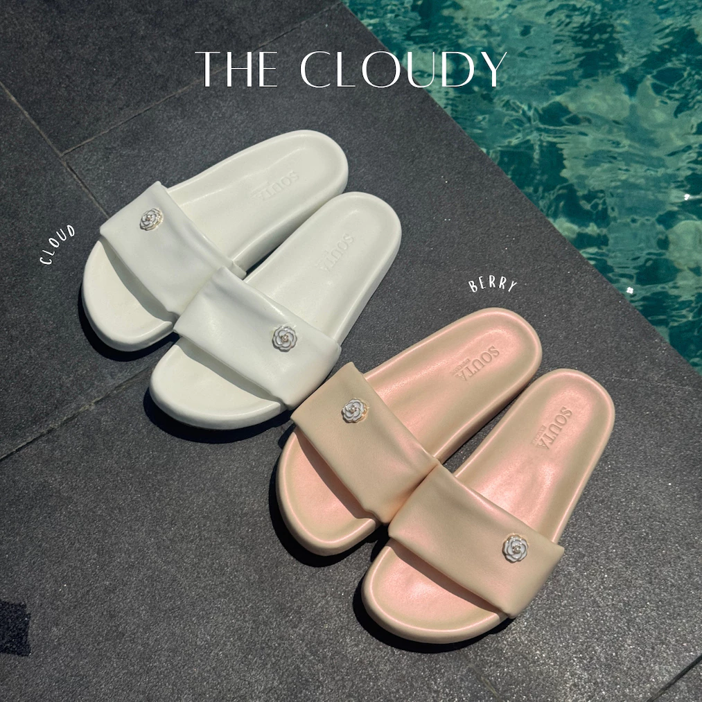 The Cloudy - Souta☁️ รองเท้าแฟชั่นผู้หญิง แบบสวม หนังนิ่ม พื้นนุ่ม >> ไซส์ 35-45*หน้าเท้าอวบแนะนำไซส์+1*