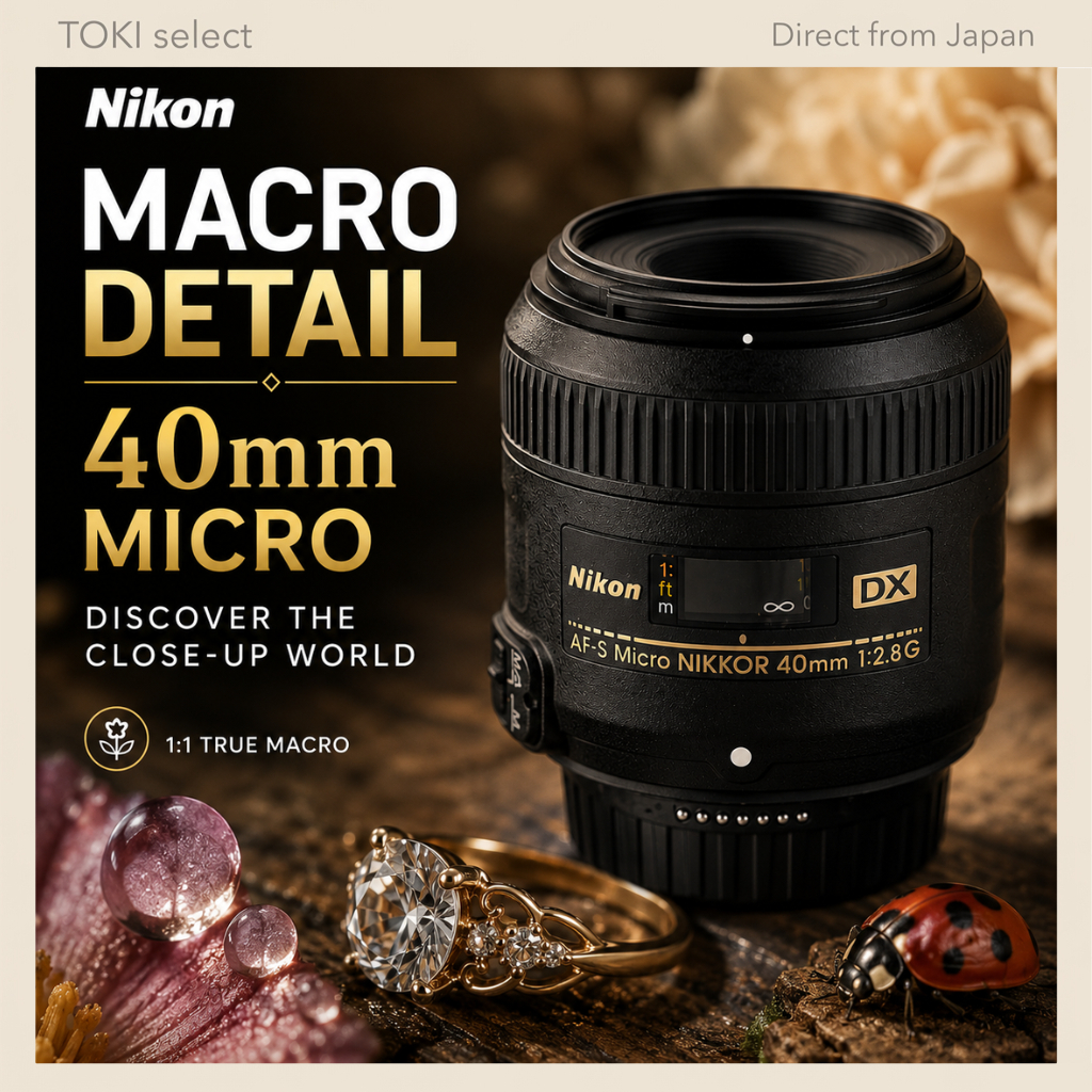 Nikon AF-S DX Micro NIKKOR 40mm f2.8G Macro Lens Close-Up Product Photography Lens