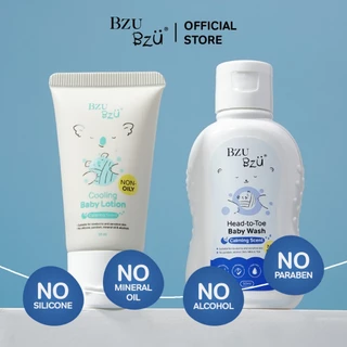 BZU BZU Baby Travel Kit ชุดอุปกรณ์อาบน้ำเด็กประกอบด้วย Head to Toe Baby Wash 50ml , Cooling Baby Lotion 25ml
