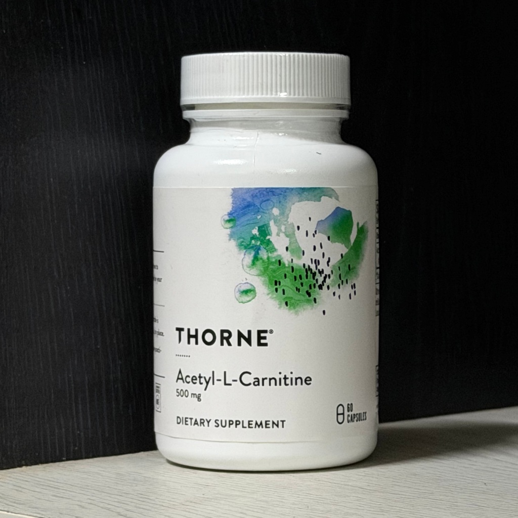 THORNE - Acetyl-L-Carnitine - 500 mg - 60 Capsules ประสิทธิภาพสูง สนับสนุนกระบวนการภายในเซลล์และระบบประสาท