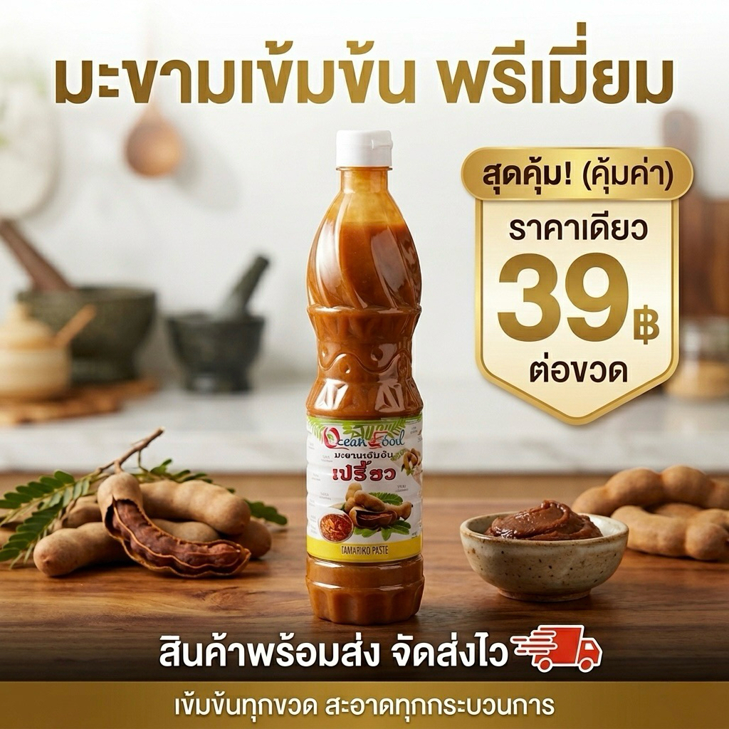 น้ำมะขามเปียกปรุงอาหาร สูตรเข้มข้น ตราเปรี้ยว (720 กรัม) ✨ เปรี้ยวหอม กลมกล่อม ใช้ง่าย ไม่ต้องแช่ ไม่ต้องกรอง