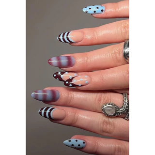 ၊၊||၊ Pearl Plaid Nails ၊၊||၊ (เปลี่ยนทรงได้ทุกลายทุกตะกร้า)