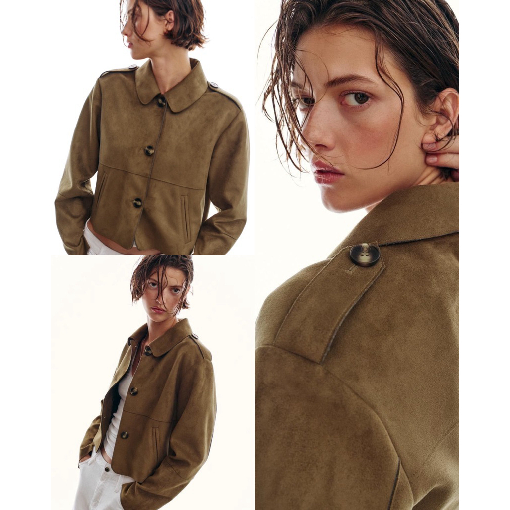 ZARA Faux Leather Jacket เสื้อคลุมหนังนิ่ม ผ้านุ่ม