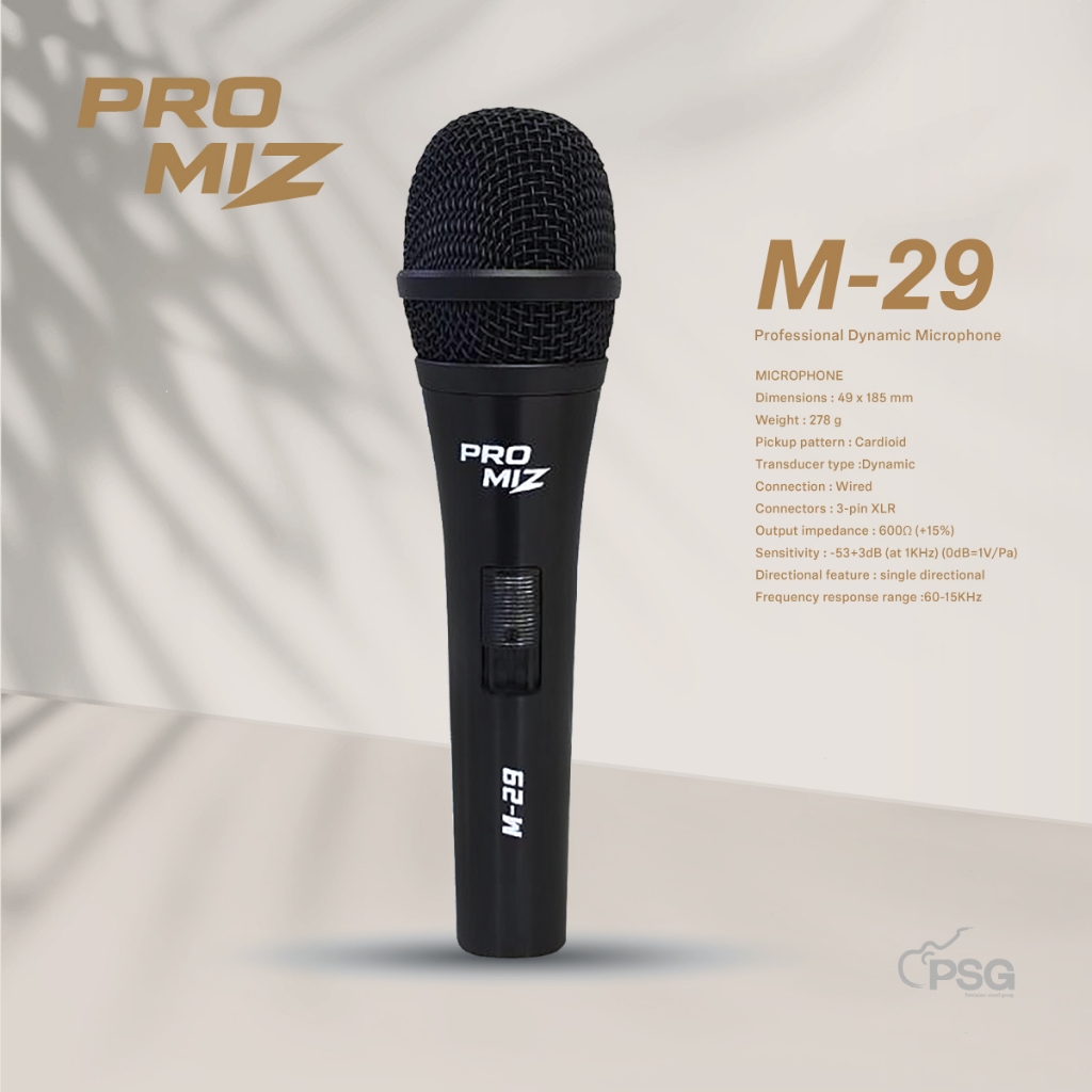 PRO MIZ  M-29 Professional Dynamic Microphone ไมโครโฟน