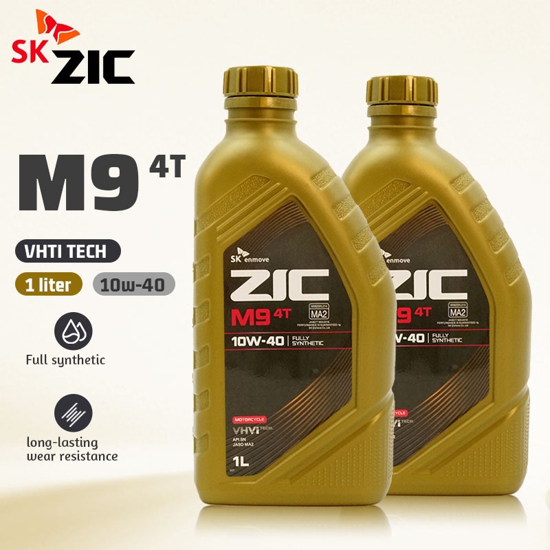ZICแท้ พร้อมส่งทุกขนาด ZIC M9 Fully Synthetic 100% 10W-40 ขนาด 0.8 ลิตร และ 1 ลิตร