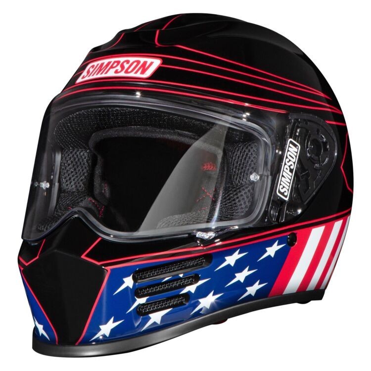 หมวกกันน็อค Simpson รุ่น Speed Bandit Graphic AMERICANA CLASSIC By Life and Kustom