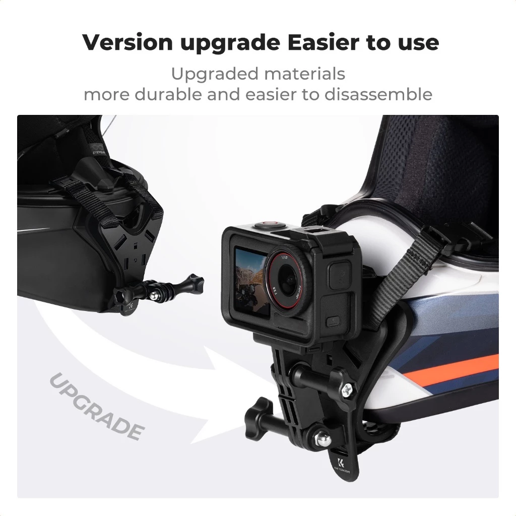 K&F CONCEPT ขายึดหมวกกันน็อค Helmet Chin Strap stand mount สําหรับ GoPro DJI Action 4/5 Pro Insta360 thumbnail 9