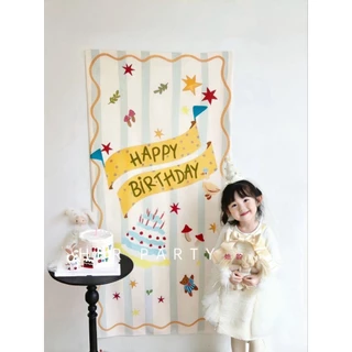 [ส่งด่วน] ป้ายผ้า ป้ายแบนเนอร์ วันเกิด Happy Birthday มีหลายลาย