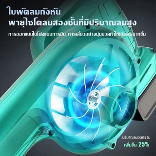BOCHEAG เครื่องเป่าลมไร้สาย 3-in-1 (เป่า+ดูด+พ่น) มอเตอร์ทรงพลังเยอรมัน ลมแรงเป็นพิเศษ ที่เป่าลม แบตเตอรี่ เครื่องเป่าลม