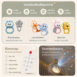 โมบายแขวนเตียงเด็ก GENKID โปรเจคเตอร์ดาว รีโมทคอนโทรล เพลงกล่อมเด็ก หมุน360° โมบายเด็กแรกเกิด