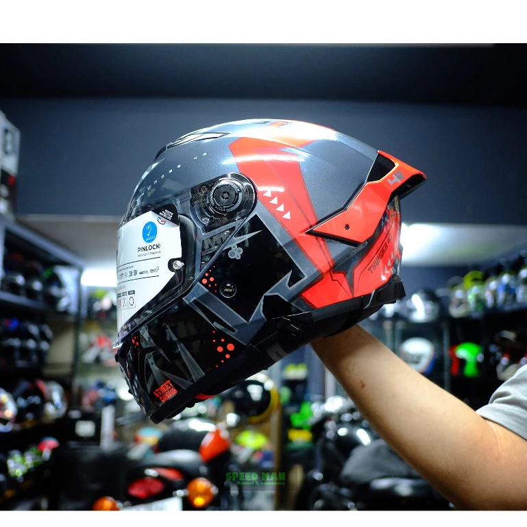 MT รุ่น Thunder 4R SV , BLADE 2 SV 2022 หมวกกันน็อคสีดำ แบบสปอร์ทัวริ่ง มีแว่นกันแดดด้านใน thumbnail 5